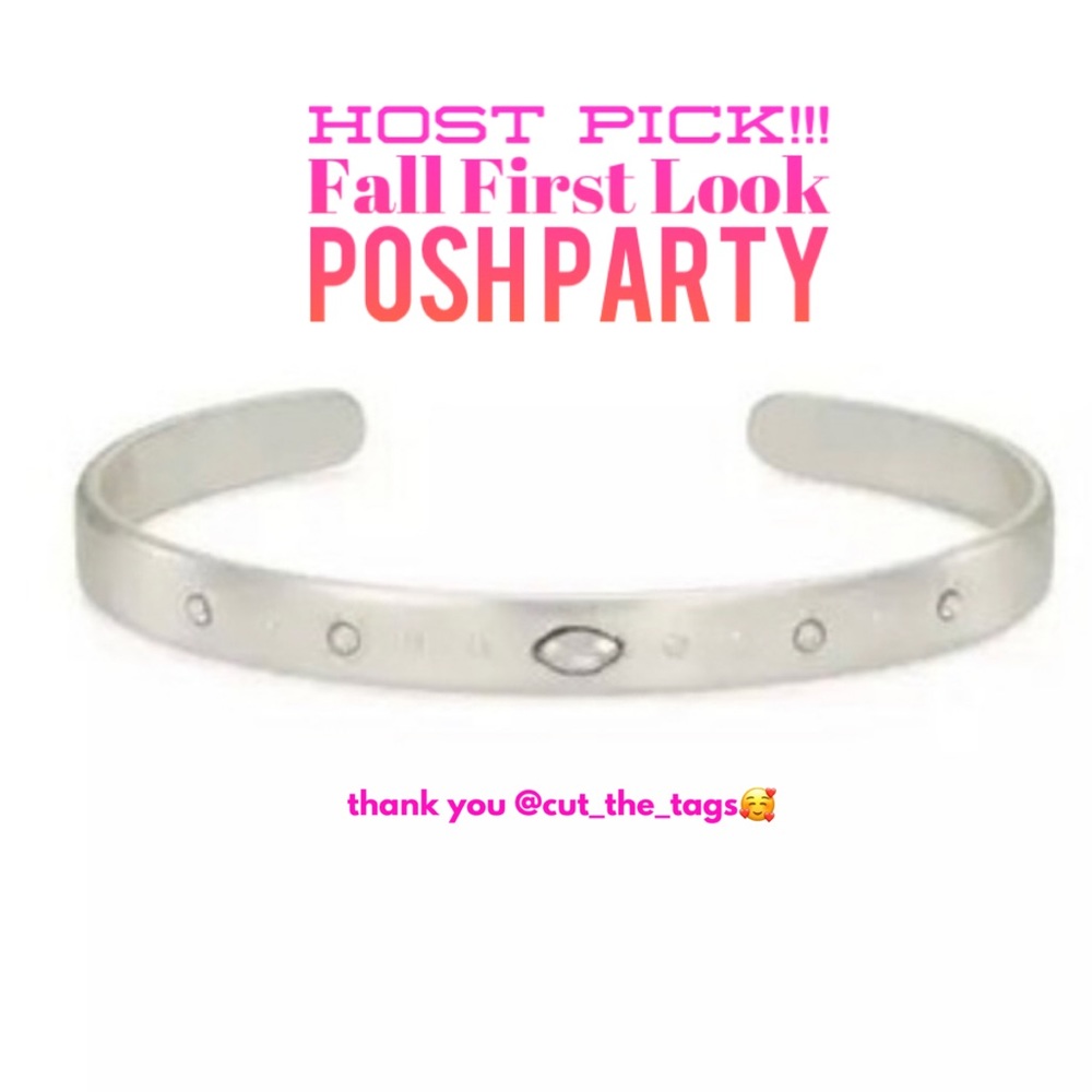 Stella & Dot | Delicate Dainty SILVER Marquis Cuff Bracelet